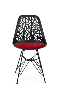 صندلی غذاخوری شاخ و برگی پایه فلزی